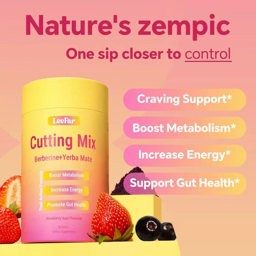 LeeFar Cutting Drink Mix – Strawberry Açaí Flavor – 21 Servings