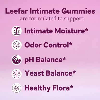 LeeFar Her Juicy Feminine Probiotics Gummies – pH Balance & Dryness Support – 60 Counts