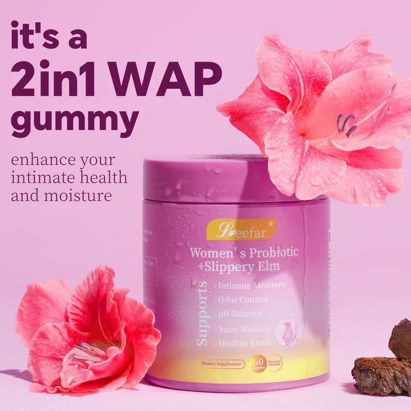 LeeFar Her Juicy Feminine Probiotics Gummies – pH Balance & Dryness Support – 60 Counts