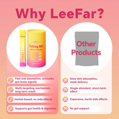 LeeFar Cutting Drink Mix – Strawberry Açaí Flavor – 21 Servings