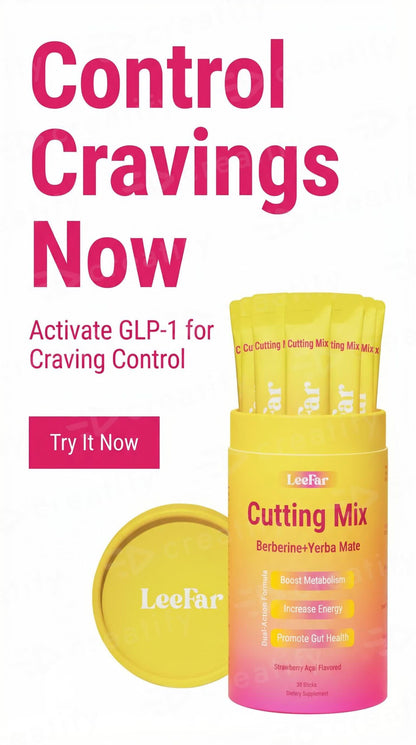 LeeFar Cutting Drink Mix – Strawberry Açaí Flavor – 21 Servings