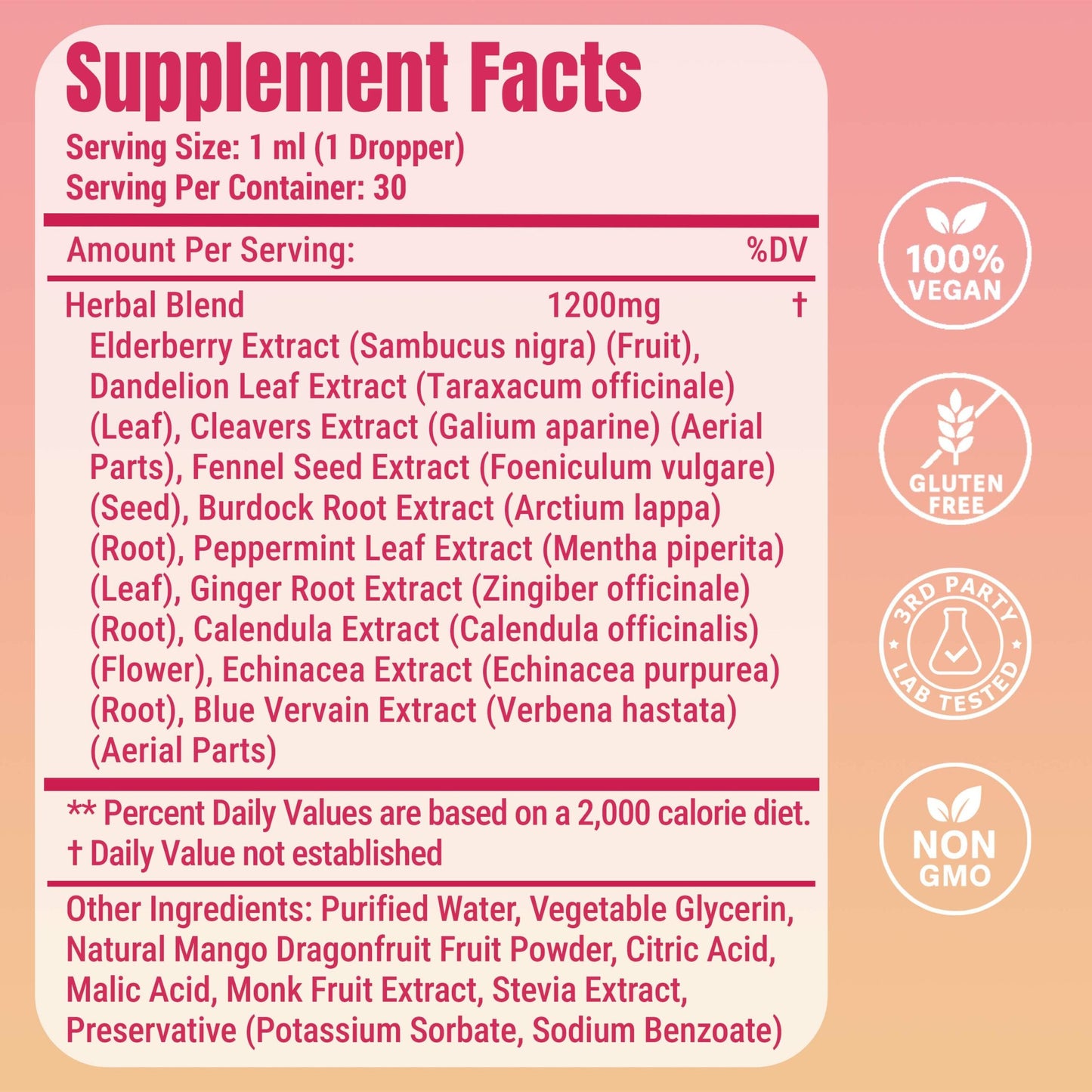 LeeFar Cutting Drops – Lymphatic-Focused Debloat Formula – Mango Dragonfruit – 30 Servings