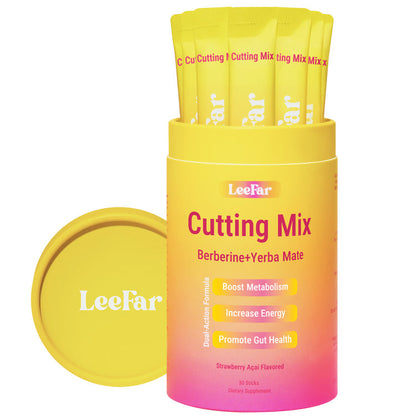 LeeFar Cutting Drink Mix – Strawberry Açaí Flavor – 21 Servings