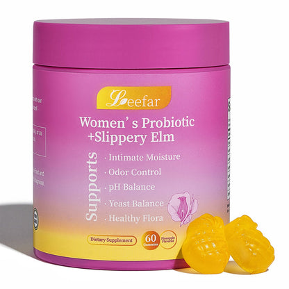 LeeFar Her Juicy Feminine Probiotics Gummies – pH Balance & Dryness Support – 60 Counts